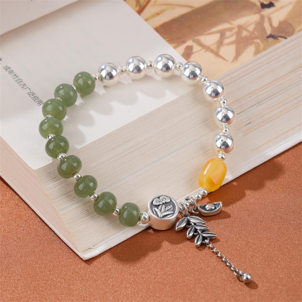 

Натуральный нефритовый браслет Hotan Браслет из натурального нефрита