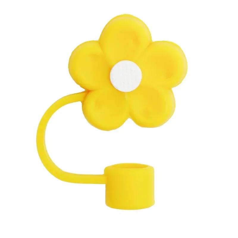 2026 New Flower Silicone Straw Covers for Stanley Cup 40oz 10mm Tumbler Cups Splash Proof Straw Toppers Kawaii