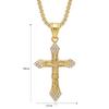 Zircon Cross Necklace For Men Jewelry Vintage Hip Hop Jesus Pendant Jewelry Religion Cross Pendants Choker Jewelry Prayer Gift