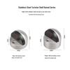 Strong Magnetic Stainless Steel Door Stopper with Anti-Collision & Anti-Wind Features, No-Drill Floor Mount, Thickened Rubber Turtle Top Bumper