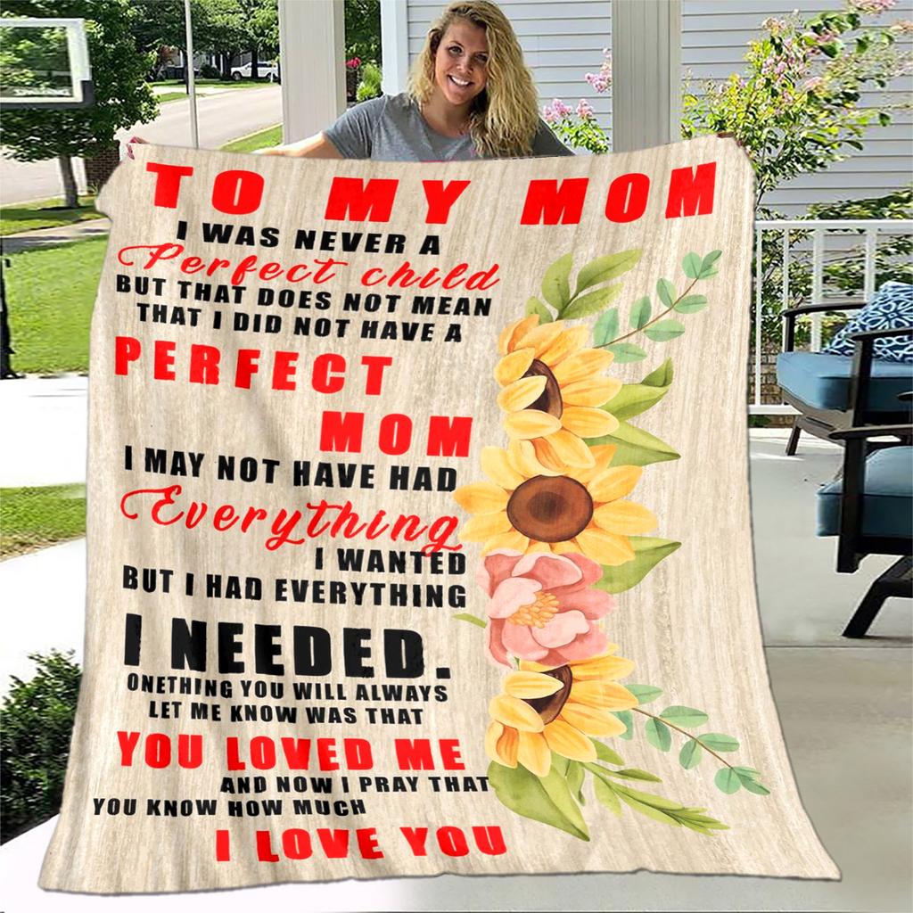 Para Minha Mãe Mamãe Série de Presentes Carta Cobertor, Manta Macia para Casa Quarto Cama Sofá Piquenique Viagem Escritório Cobertor de Cobertura Crianças