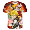 Sieben Todsünden Cartoon Anime Spiel Print Sommer T-Shirt Mode Männer Kinder Lässig Jungen Mädchen Rundhals Eltern-Kind-Kleidung Oberteil
