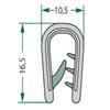 Universal window seal profile 10x15 5