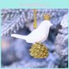 Acorn Resin Creative Deer Antlers Feather Bird Pendant Christmas Props Decor