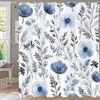 2D Flat, 2D Flat, 2D Flat Shower Curtain 1pc, Fashionable Black Marble Pattern Curtain, High-End Elegant Bathroom Curtain, Multi