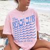 Retro T-shirt "Take It Easy," T-shirt with Print Depicting the Shore, T-shirt for Granddaughter, Summer Beach Style T-shirt,