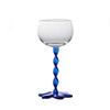 OLOEY Pink Vintage-Style Wavy Glass Champagne Flute