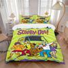 3-teiliges Scooby Doo Mystery Machine Bettwäsche-Set (1 Bettbezug + 2 Kissenbezüge Ohne Kissenkern), Hochauflösender Druck für Zuhause und Wohnheim.F