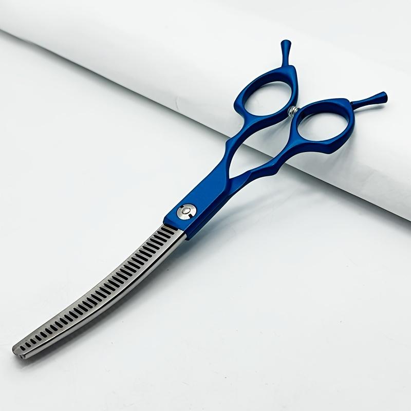 7inch Curved Chunkers Shears Stainless Steel Dog Grooming Scissors, Special Designed Pet Scissors