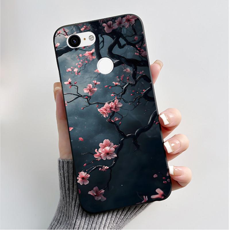 

For Google Pixel 3 XL Case Black Bumper Soft TPU Silicone Cover for Pixel 3 XL Phone Cases Pixel3 3XL Butterfly Flower Capa Google Pixel 3 XL
