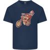 Biker Santa Christmas Motorcycle Chopper Skull Unisexs Light Cotton TShirt