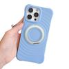 Applicable to iPhone17ProMax liquid silicone ripple mobile phone case 360 rotating bracket integrated touch all-inclusive