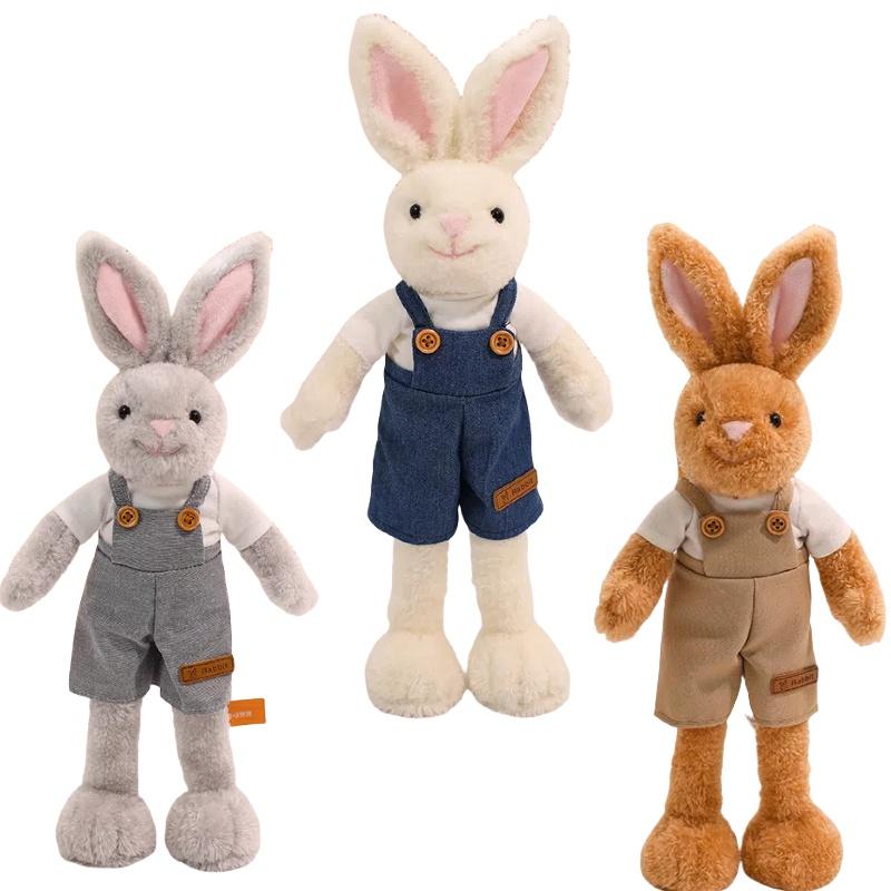 Rabbit Plush 25/35/45cm Ger Rabbit Series Plush Toy Rabbit Wear Dress Doll Soft Stuffed Animal Companion Doll Kid Birthday Gift
