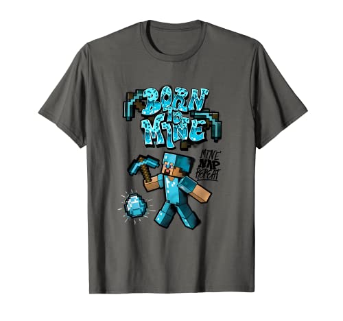 Minecraft Steve Diamond Armor Born To Mine T-Shirt
