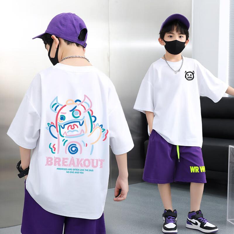 T-shirt for Boys and Girls, Korean Fashion Pattern T-shirt Top, Summer Children's Clothing, Short Sleeved Shirt