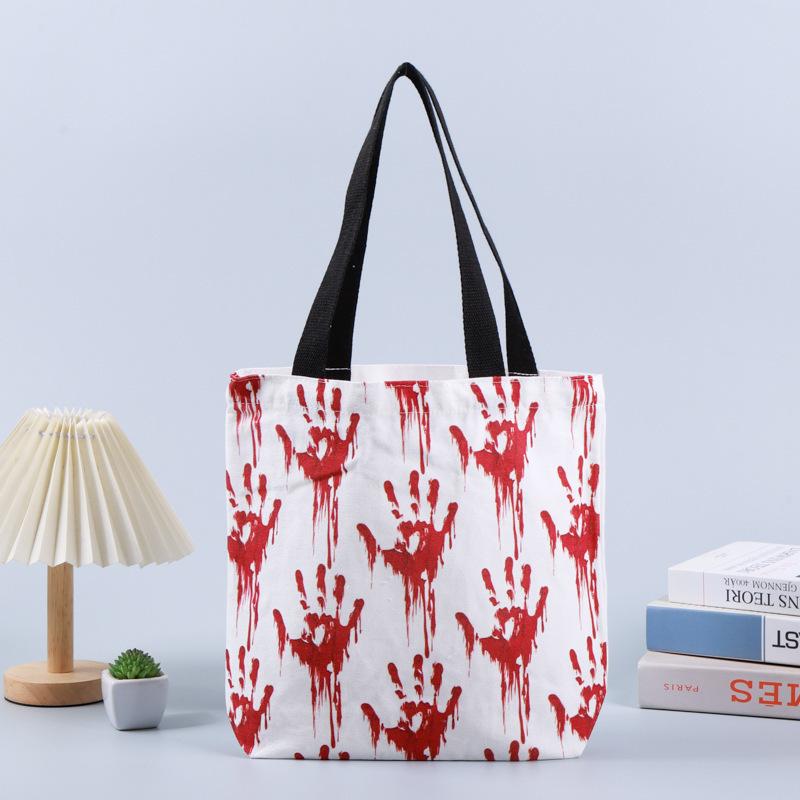 Cross-border halloween easter holiday party cotton bag christmas party ghost festival candy shopping bag canvas bag