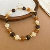 Elegant Summer Acrylic Beaded Necklace: Fashionable Round Clavicle Chain Jewelry