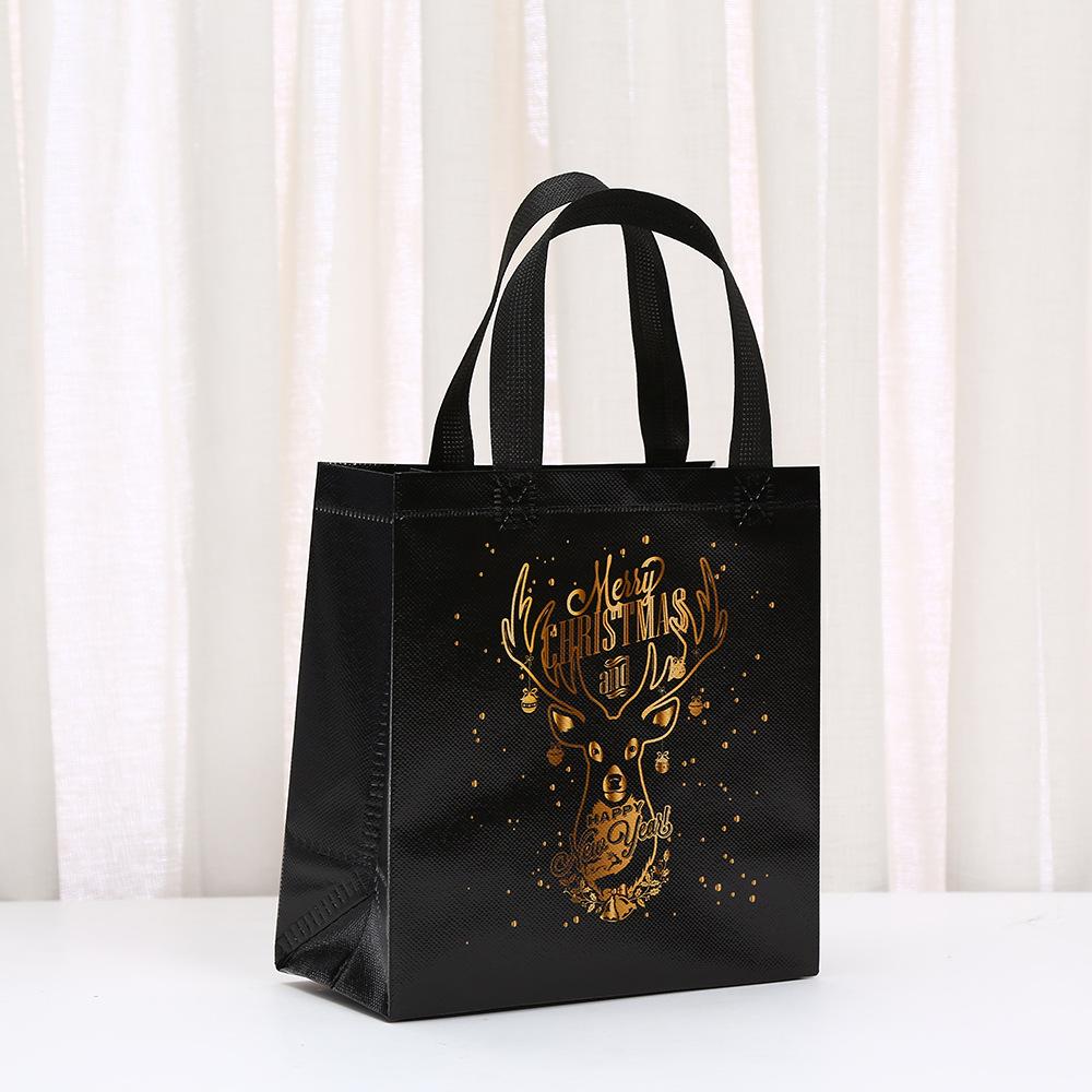 StoBag black gold christmas theme gift bags for sweets luxury designer bags festive holiday candy treat party favor tote