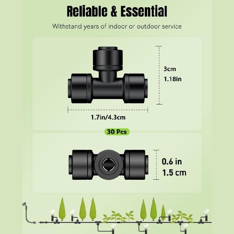 Leakproof T Shape Adapters Fitting Easy Installation For Small Scale Drip Irrigation Projects Efficient Plant Watering Solution