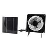 Solar Panel Fan Mini USB Outdoor Portable Cooling Fan Desktop Exhaust Ventilation with 2 Brackets 20W 5V