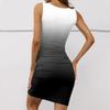 Women's Fashion Casual Printed Slim Fitting Waist Hugging Sleevesless Casual Summer Dress