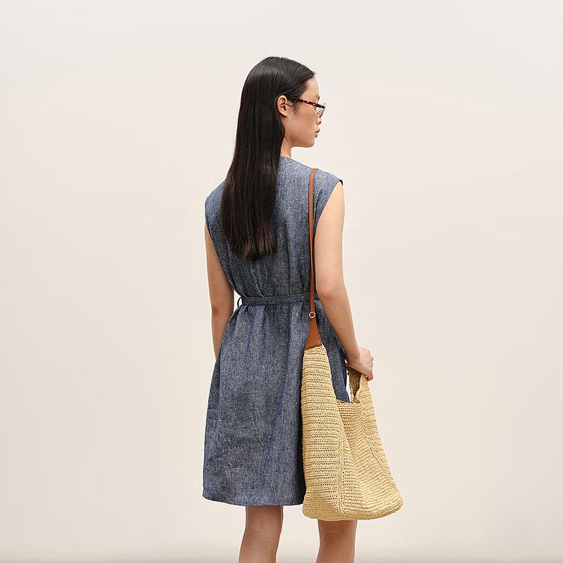 Less 2026 Summer Lapel Sleeveless Dress