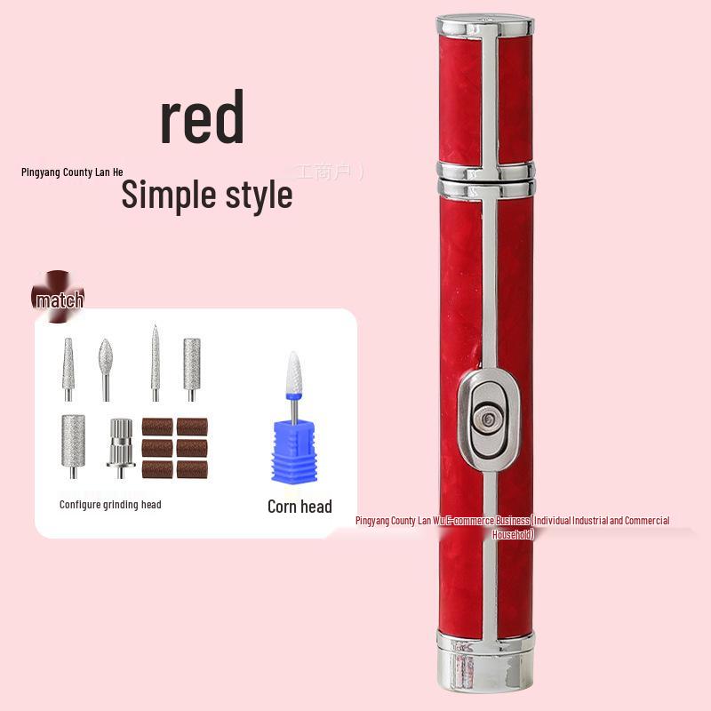 Portable Rechargeable Nail Grinder & Manicure Set for Polishing, Dead Skin Removal, and Nail Repair