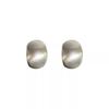 925 Silver Frosted Teardrop Stud Earrings with Cold Style Texture