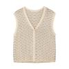 Less 2024 Summer Cotton Knit V-Neck Vest