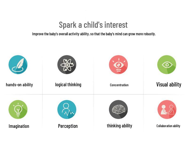 New Magnetic Building Tiles - Educational Construction Toys with Building Blocks and Magnets