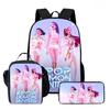 Student Schoolbag Three-Piece Girl Large-Capacity Middle School Student Backpack