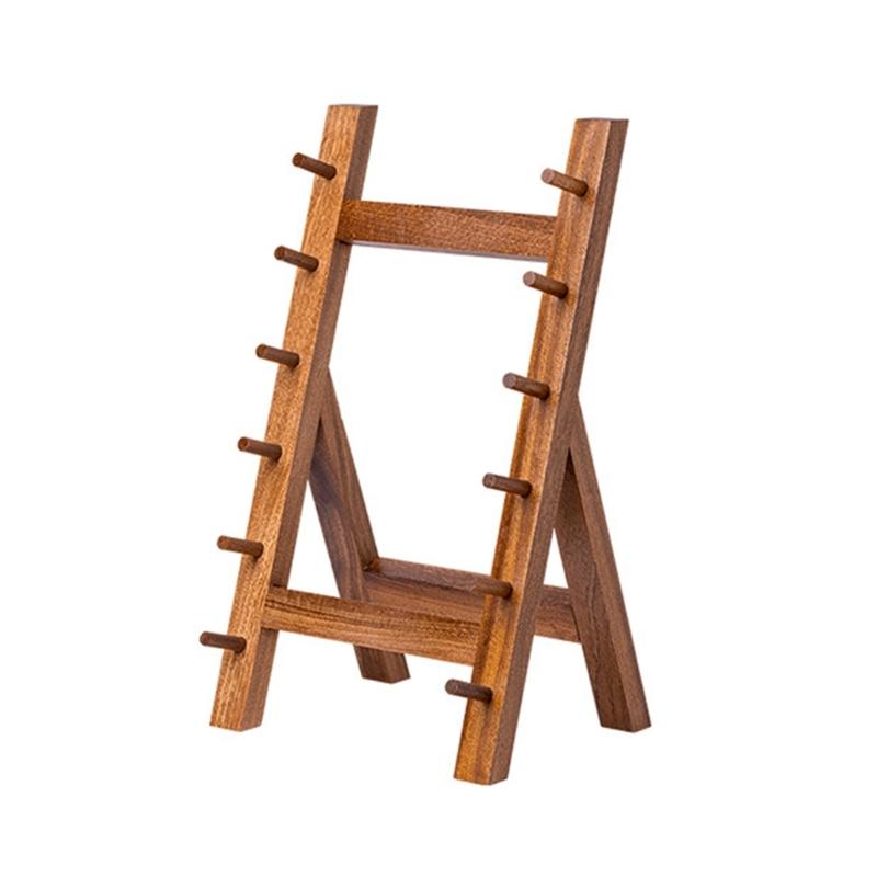 Wooden Cutter Display Stand Multipurpose Cutter Storage Rack with Multi Layer Design for Home Kitchens and Restaurants