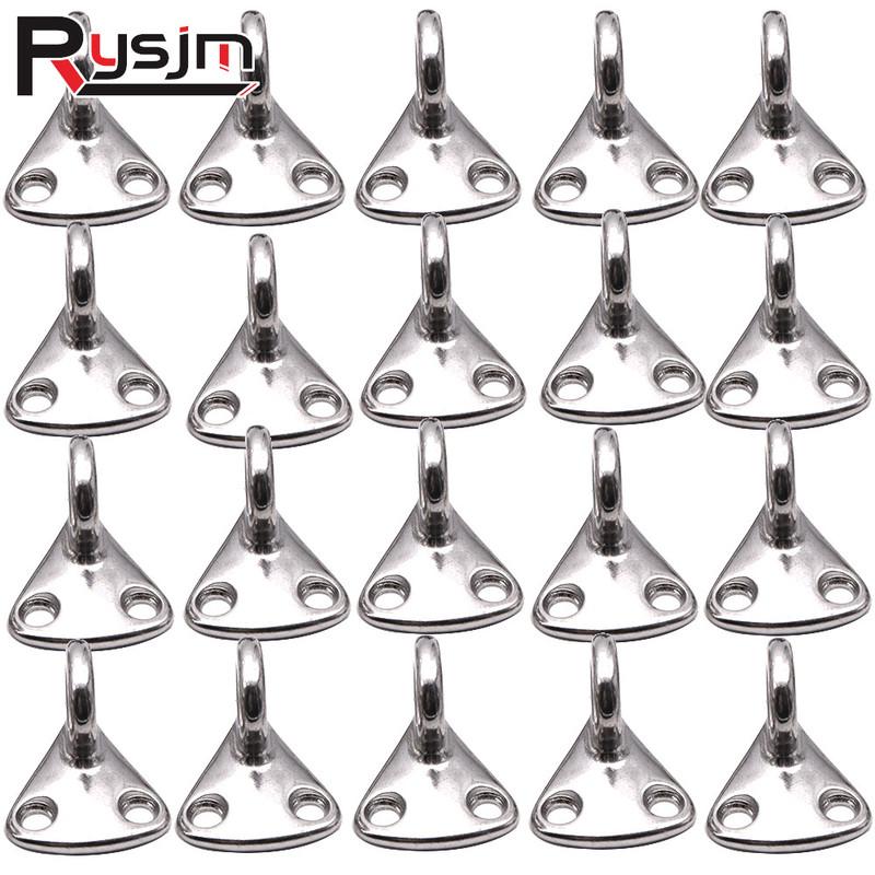 Marine Hareware 20Pcs Stainless Steel 316 Boat Eye Fender Hook Closed 35mm Size Spring Clip Fender Eye Hook Boat Accessories