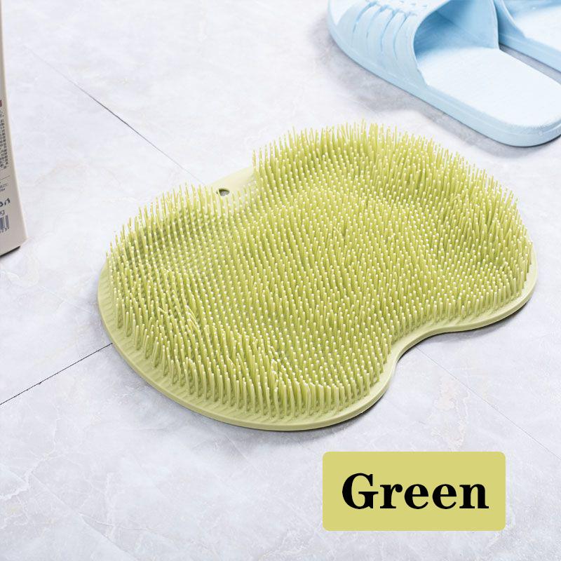 Fottvättverktyg, lat person, fotborste, sula massagedyna, hushållsfotsvamp för badrum, sugkopp med halkfri bälte