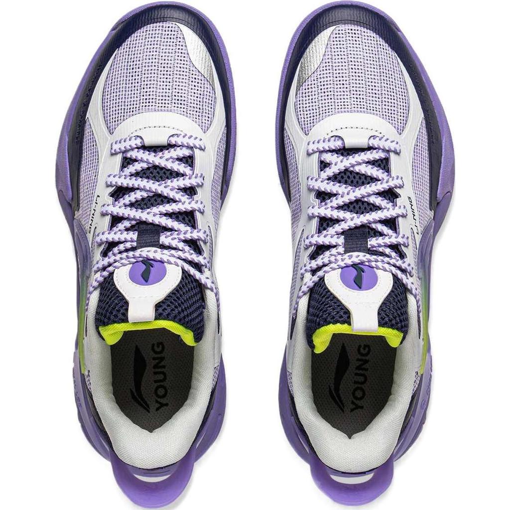 Li Ning Kids Wind Shadow 2.0 V2 Comfortable Lightweight Durable Breathable Low Top Basketball Shoes Men sneaker White Blue YKBV032-9