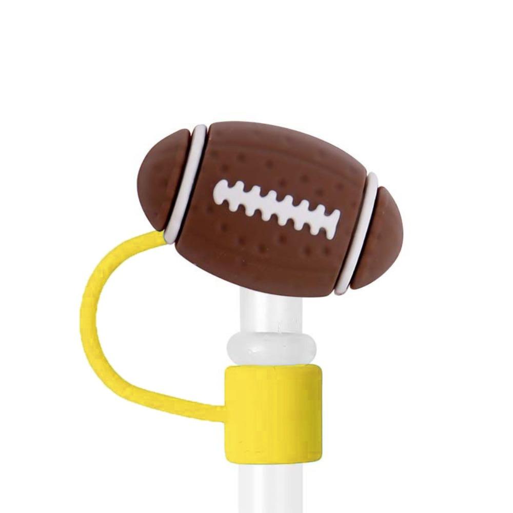 Basketball Silicone Straw Plug 8mm Straw Topper Cap Cartoon Straw Tips Cover  Cup Accessories