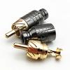 4Pcs Luxury Soldering RCA Plug Jack Connector Speaker Audio Output/Input Adapter Plug Gold Plated Earphone Connector Jack