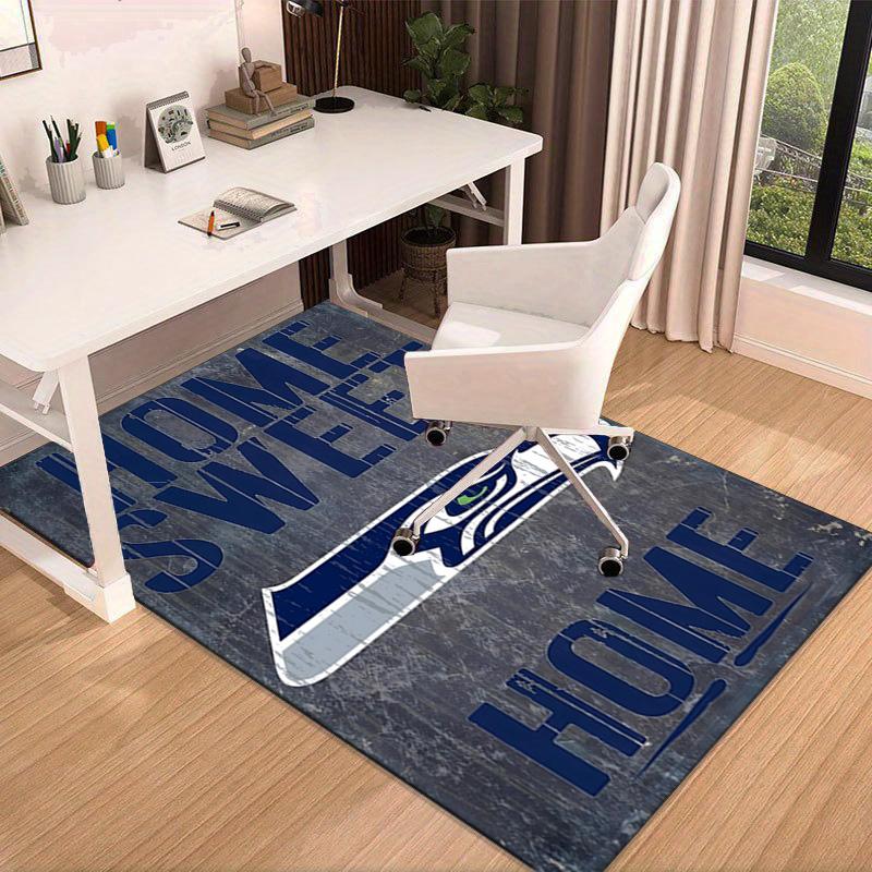 Seattle Seahawks Logo Area Rug for Office, Chair Rug, Decorative Carpet Livingroom Mat, Large Size Fan gifts Christmas gifts