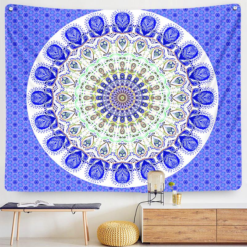 Mandala Lace Tapestry Wall Decor Living Room Tapestry Wall Beach Towel Thin Blanket Travel Mat