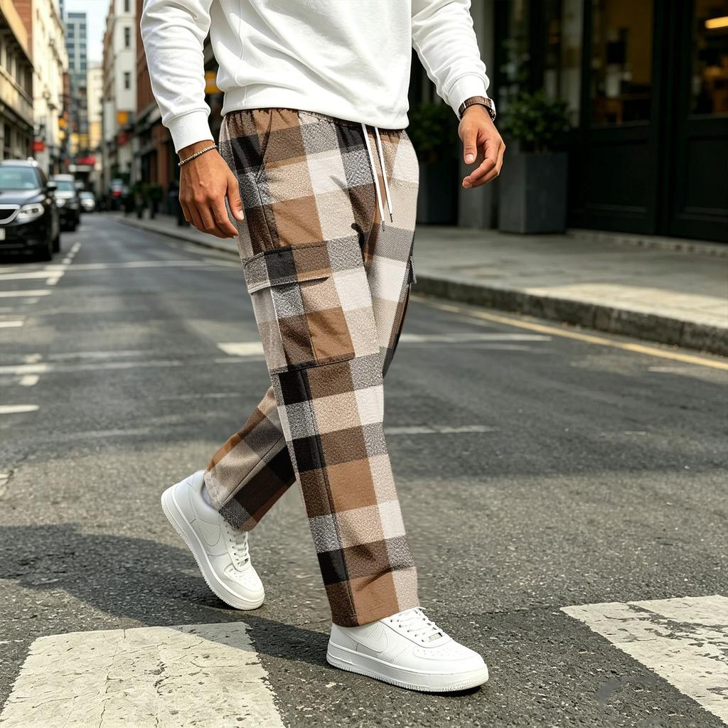 Men's Casual Straight Leg Drawstring Sweatpants for Everyday Wear and Commuting