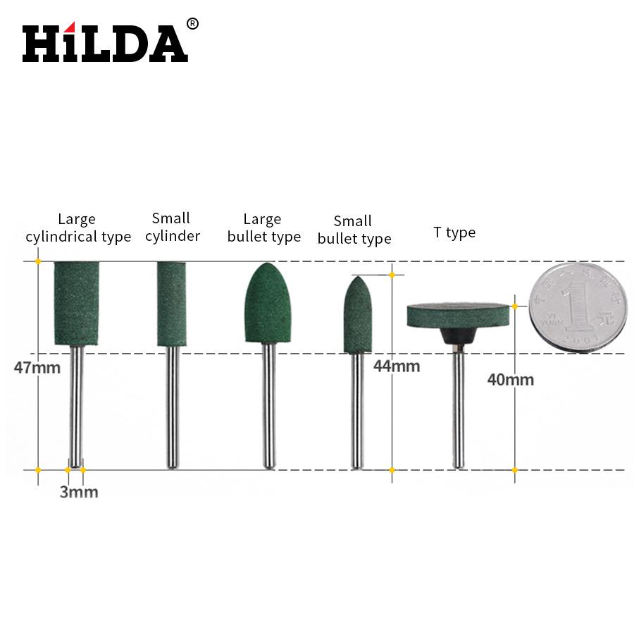 4mm-12mm Electric Grinding Accessories: Cylindrical, Sesame, and Conical Rubber Grinding Heads