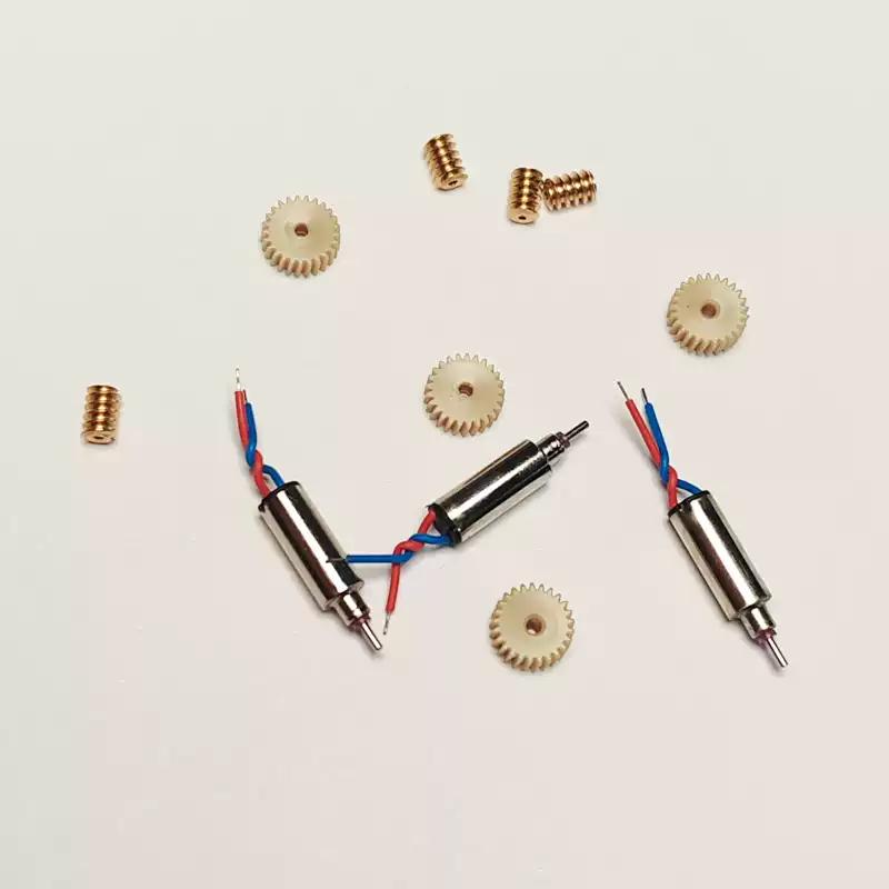 Micro Right Angle Worm Gear Set, 0.2M 25T with 0.6mm/1mm Bore Hole, for Mini DC Motor Reduction Drive 0.2M 25Teeths