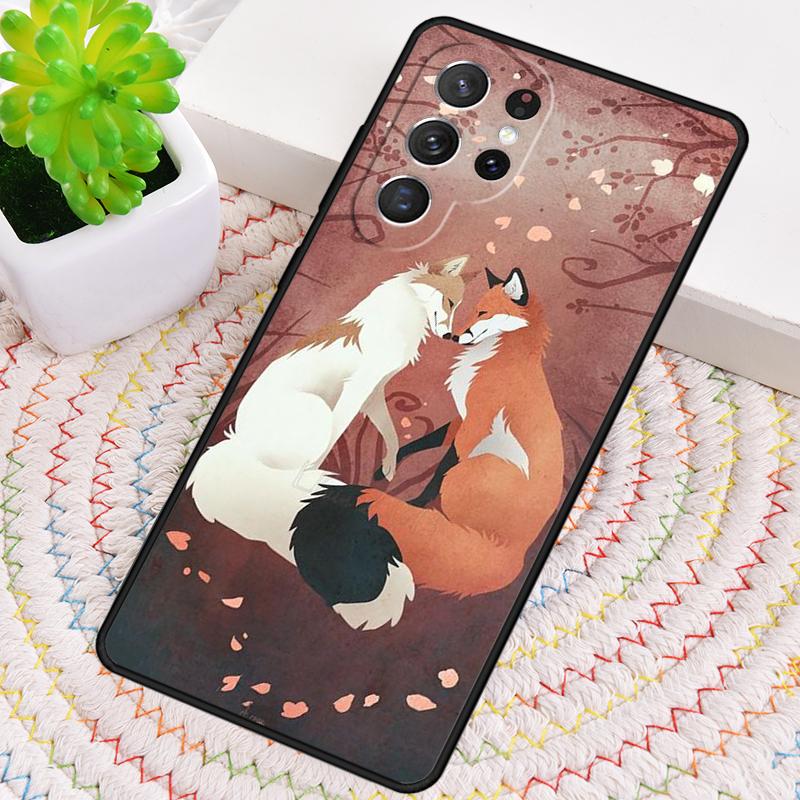 Fox Art Phone Case for Samsung Galaxy note 10 pro S26 Ultra S23 S24 FE S25 S21 S22 PLUS shockproof Cove