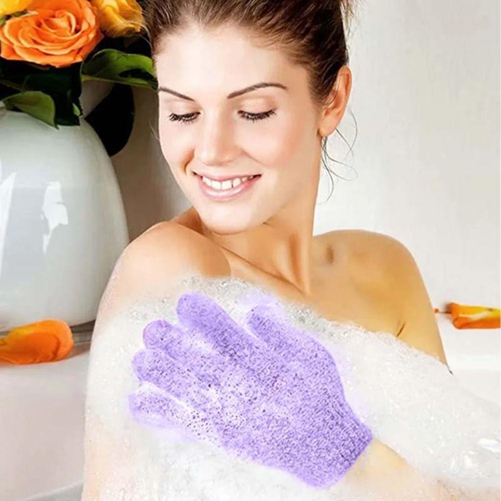 Massage Sponge Five Fingers Bath Gloves Moisturizing Bathing Cleaning Gloves  Bathroom Spa Products