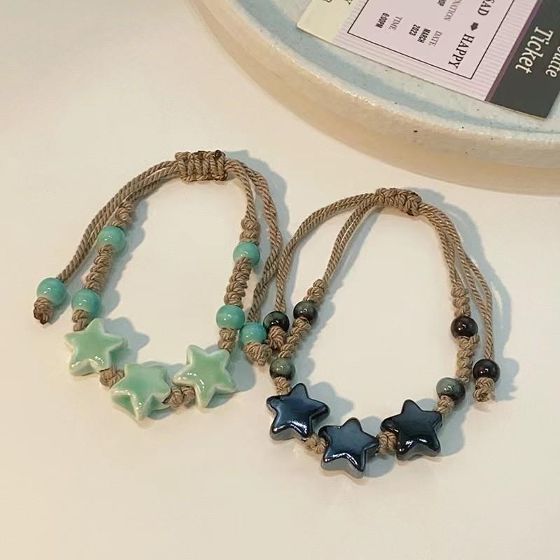 Ethnic Handmade Style Star Bracelet Geometric Dopamine Beads Unisex Jewelry Wrist