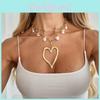 Modern Stil LegeringsHjärta Formad Halsband Med Flerlagers Design För Kontorskläder