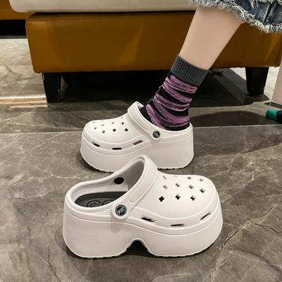 Ciabatta Clog da Casa Donna Charm Sandalo Infradito Spiaggia Antiscivolo Scarpa da Casa Tacco Alto Plateau Ciabatte da Donna Outdoor