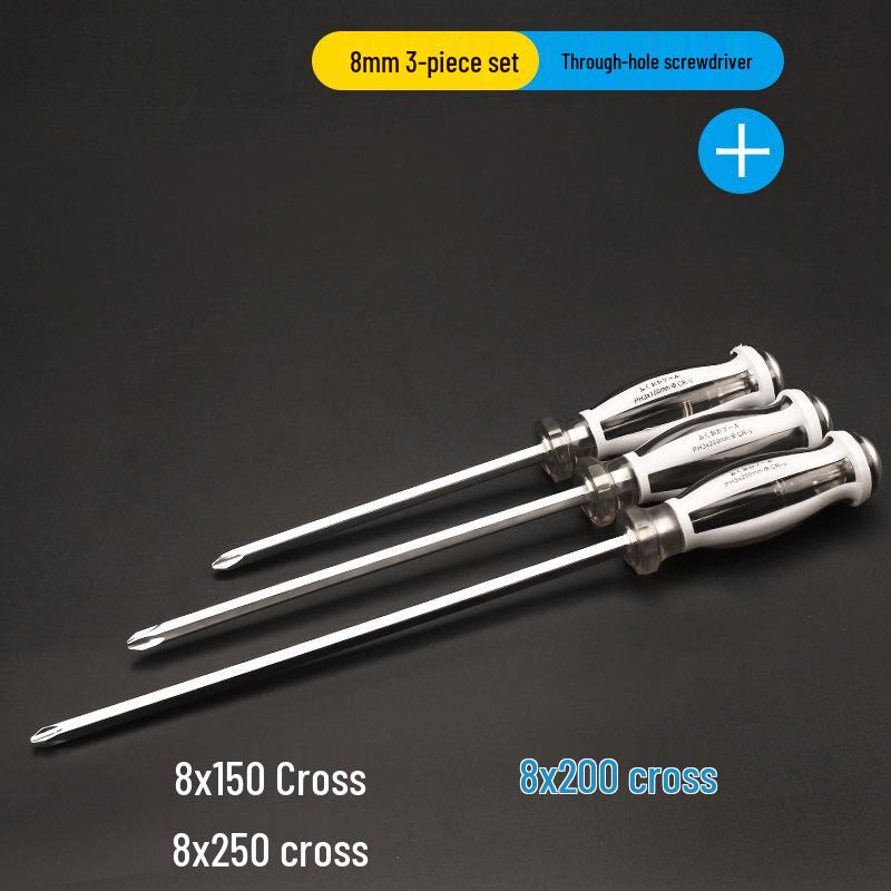 Industrial Grade Magnetic Screwdriver Set - Super Hard, Impact Resistant, Flat & Phillips Slotted Heads