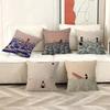 Home Decor Surfing Girl Motifs: Waves & Positive Sayings Pattern Cushion Cover Suitable for Sofa Bedroom Car Pillow Cover