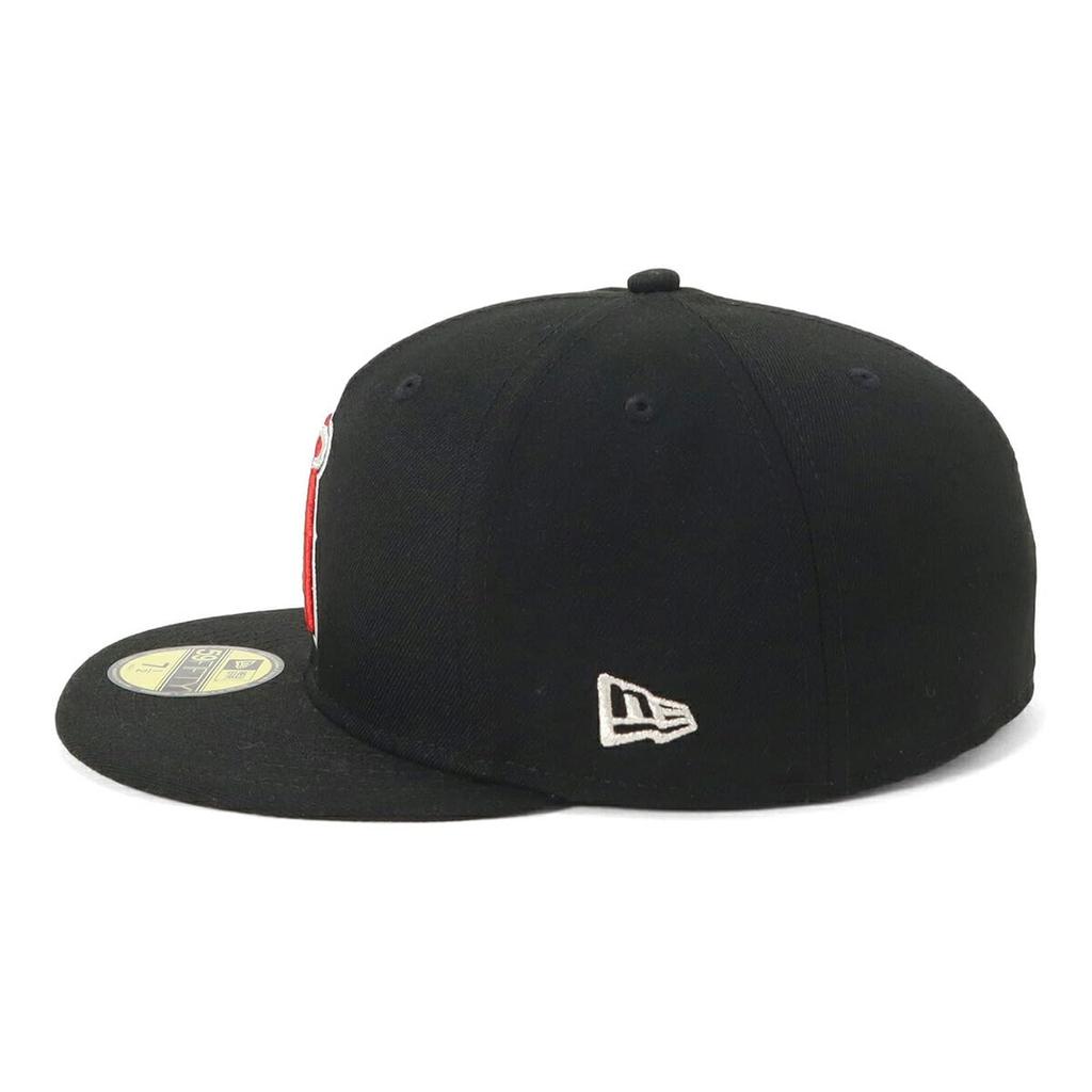 New Era 59FIFTY Side Patch MLB LAA Black Size 7 5950 MVP SO LOSANG NER36C8808 Cap, 3/8, BLK, 14388846,